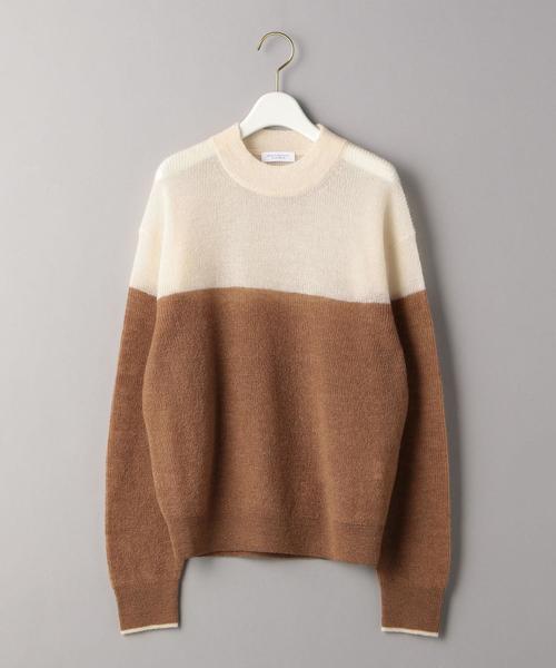BEAUTY&YOUTH UNITED ARROWS(ビューティーアンドユースユナイテッドアローズ)の「BY モヘヤミックスパネルニットプルオーバー◆(ニット/セーター・レディース・ライトブルー/ベージュ/ブラック・FREE)」の7枚目の写真