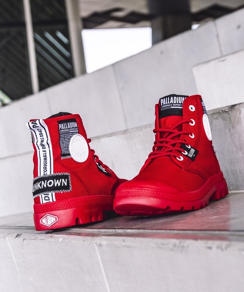 PALLADIUM（パラディウム）の「PALLADIUM/パラディウム PAMPA LITE OVERLAB/パンパ ライト オーバーラボ（スニーカー・メンズ・レッド/ホワイト/ブルー/ブラック×ブラック・26cm/27.5cm/27cm/24.5cm/28cm/25cm/24cm/23.5cm/23cm/25.5cm/26.5cm/22.5cm）」の4枚目の写真