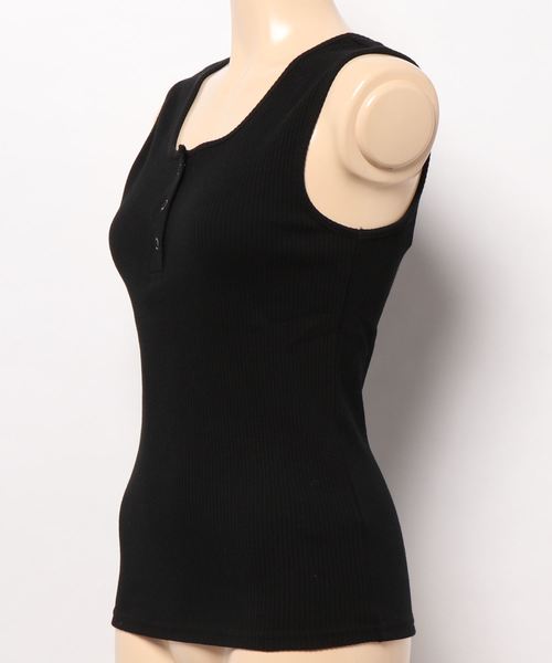 titivate（ティティベイト）の「ﾍﾝﾘｰﾈｯｸﾀﾝｸﾄｯﾌﾟ（タンクトップ・レディース・ブラック/モカ/グレイッシュベージュ/グリーン系その他/ラベンダー/アイボリー・M）」の12枚目の写真