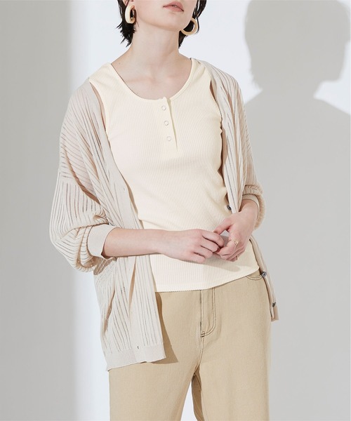 ヘンリーネックタンクトップ（タンクトップ）｜titivate（ティティ