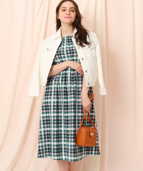 セール シャーリングマドラスチェックワンピース ワンピース Couture Brooch クチュールブローチ のファッション通販 Zozotown