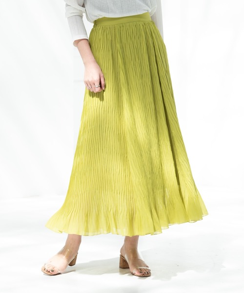 Aunt Marie's（アントマリーズ）の「AUNT MARIE'S シフォン楊柳ロングスカート（スカート・レディース・ブラック/ナチュラル/パープル/イエロー・FREE）」の16枚目の写真