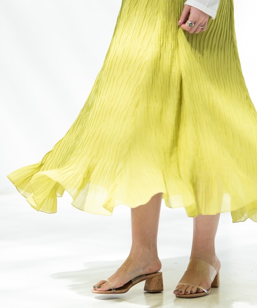 Aunt Marie's（アントマリーズ）の「AUNT MARIE'S シフォン楊柳ロングスカート（スカート・レディース・ブラック/ナチュラル/パープル/イエロー・FREE）」の18枚目の写真