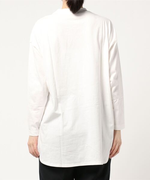 Pierrot（ピエロ）の「オーガニックコットンロンT 綿100%（Tシャツ/カットソー・レディース・ベージュ/オフホワイト/チャコールグレー/ブラック/ライトベージュ・L/M）」の8枚目の写真