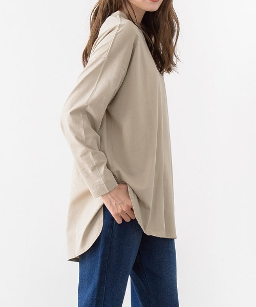 Pierrot（ピエロ）の「オーガニックコットンロンT 綿100%（Tシャツ/カットソー・レディース・ベージュ/オフホワイト/チャコールグレー/ブラック/ライトベージュ・L/M）」の21枚目の写真