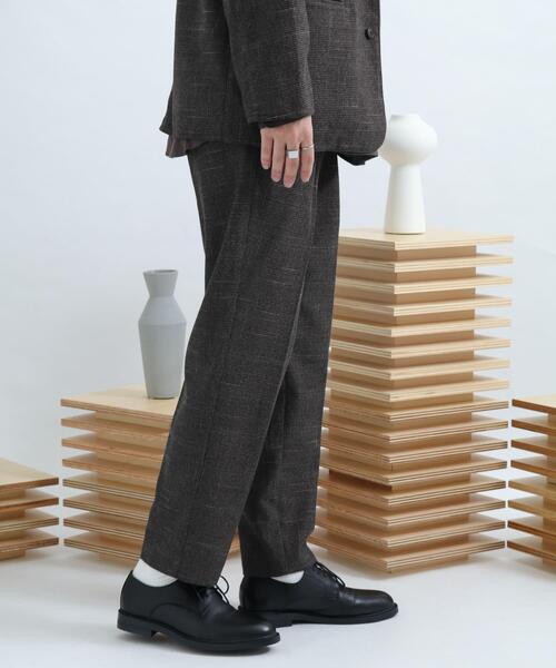 SENSE OF PLACE by URBAN RESEARCH(センスオブプレイスバイアーバンリサーチ)の「チェックテーパードパンツ B(その他パンツ・メンズ・ブラック/ネイビー・MEDIUM/LARGE)」の7枚目の写真