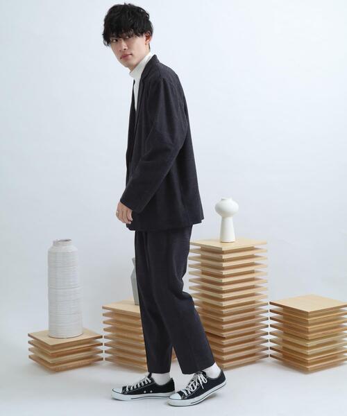 SENSE OF PLACE by URBAN RESEARCH(センスオブプレイスバイアーバンリサーチ)の「チェックテーパードパンツ B(その他パンツ・メンズ・ブラック/ネイビー・MEDIUM/LARGE)」の17枚目の写真