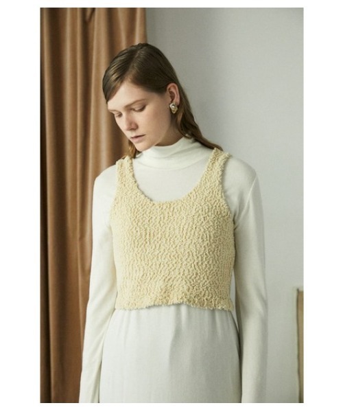 MOUSSY(マウジー)の「PON PON YARN KNIT ビスチェ(キャミソール MOUSSY(マウジー)の「PON PON YARN KNIT ビスチェ(キャミソール
