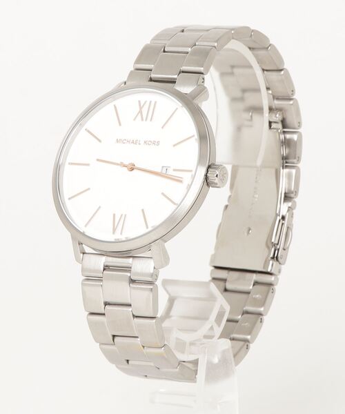 【箱付き】Michael Kors シルバー アナログ時計 MICHAEL KORS（マイケルコース）の「【ペアウォッチ】マイケル