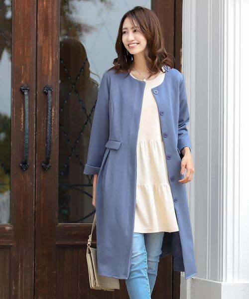 Tiaclasse（ティアクラッセ）の「【洗える】大人上品なノーカラーA