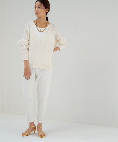 loungedress＊コットンVニット LOUNGEDRESS（ラウンジドレス）の「コットンVニット（ニット