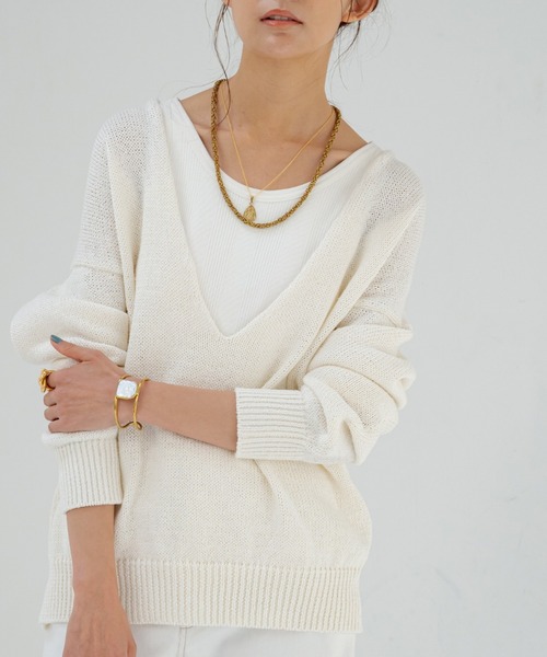 loungedress コットンVニット LOUNGEDRESS（ラウンジドレス）の「コットンVニット（ニット