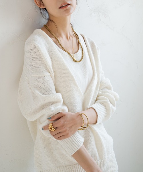 loungedress＊コットンVニット LOUNGEDRESS（ラウンジドレス）の「コットンVニット（ニット