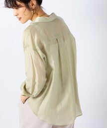 【WEB限定カラーあり】シアースラブパール釦2wayシャツ