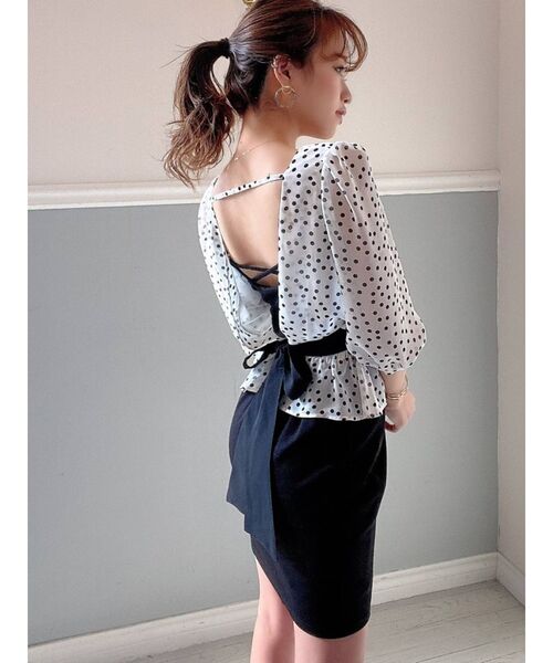 RESEXXY（リゼクシー）の「配色バックリボンブラウス（シャツ/ブラウス・レディース・ブラック/オレンジ/その他/その他1・FREE）」の9枚目の写真