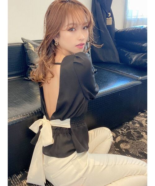 RESEXXY（リゼクシー）の「配色バックリボンブラウス（シャツ/ブラウス・レディース・ブラック/オレンジ/その他/その他1・FREE）」の13枚目の写真