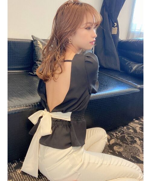 RESEXXY（リゼクシー）の「配色バックリボンブラウス（シャツ/ブラウス・レディース・ブラック/オレンジ/その他/その他1・FREE）」の14枚目の写真