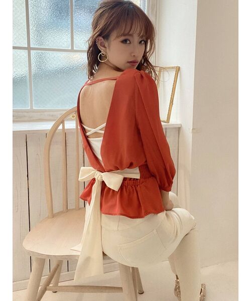 RESEXXY（リゼクシー）の「配色バックリボンブラウス（シャツ/ブラウス・レディース・ブラック/オレンジ/その他/その他1・FREE）」の17枚目の写真