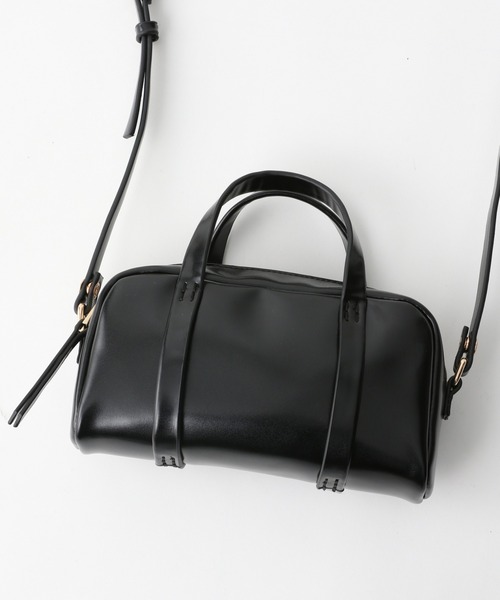 A part by（アパートバイ）の「スクエアミニハンドバッグ　933435（ショルダーバッグ・レディース・ブラック/ライトベージュ・FREE）」の4枚目の写真