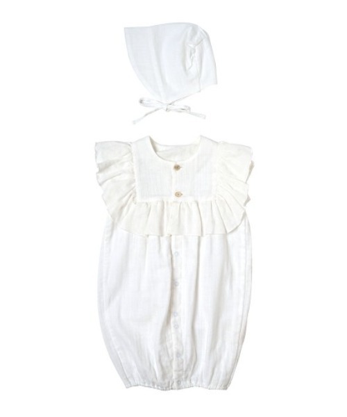 NAOMI ITO（ナオミイトウ）の「【NAOMI ITO(ナオミイトウ)】フリルガーゼ2wayドレス（その他ベビーウェア・キッズ・ラベンダー/ホワイト・ONE SIZE）」の3枚目の写真