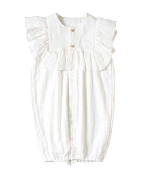 NAOMI ITO（ナオミイトウ）の「【NAOMI ITO(ナオミイトウ)】フリルガーゼ2wayドレス（その他ベビーウェア・キッズ・ラベンダー/ホワイト・ONE SIZE）」の4枚目の写真