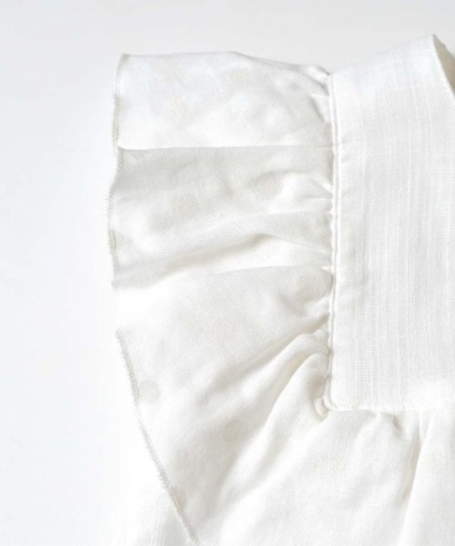 NAOMI ITO（ナオミイトウ）の「【NAOMI ITO(ナオミイトウ)】フリルガーゼ2wayドレス（その他ベビーウェア・キッズ・ラベンダー/ホワイト・ONE SIZE）」の6枚目の写真