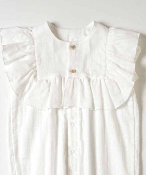 NAOMI ITO（ナオミイトウ）の「【NAOMI ITO(ナオミイトウ)】フリルガーゼ2wayドレス（その他ベビーウェア・キッズ・ラベンダー/ホワイト・ONE SIZE）」の9枚目の写真