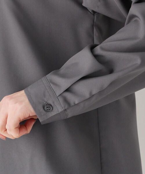 pink adobe(ピンクアドベ)の「◆【M-3L】バンドカラーシャツ(シャツ/ブラウス・レディース・チャコールグレー/ライトグレー/オフホワイト/ベビーピンク/ホワイト系8・44/40/38/42)」の12枚目の写真