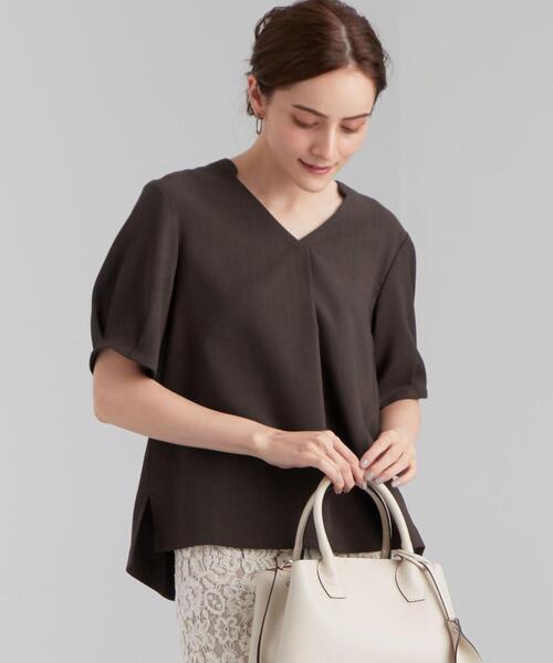 green label relaxing（グリーンレーベルリラクシング）の「CB リネンライク カレンダー ブラウス -BP ◇No13◇（シャツ/ブラウス・レディース・オレンジ/ナチュラル/ダークブラウン・FREE）」の2枚目の写真