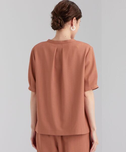 green label relaxing（グリーンレーベルリラクシング）の「CB リネンライク カレンダー ブラウス -BP ◇No13◇（シャツ/ブラウス・レディース・オレンジ/ナチュラル/ダークブラウン・FREE）」の7枚目の写真