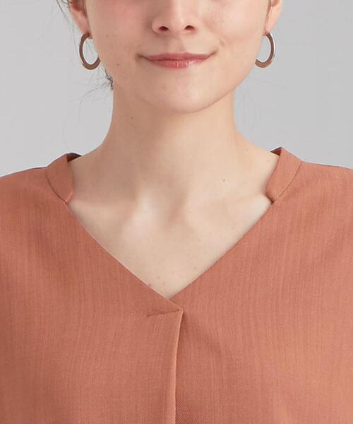 green label relaxing（グリーンレーベルリラクシング）の「CB リネンライク カレンダー ブラウス -BP ◇No13◇（シャツ/ブラウス・レディース・オレンジ/ナチュラル/ダークブラウン・FREE）」の8枚目の写真