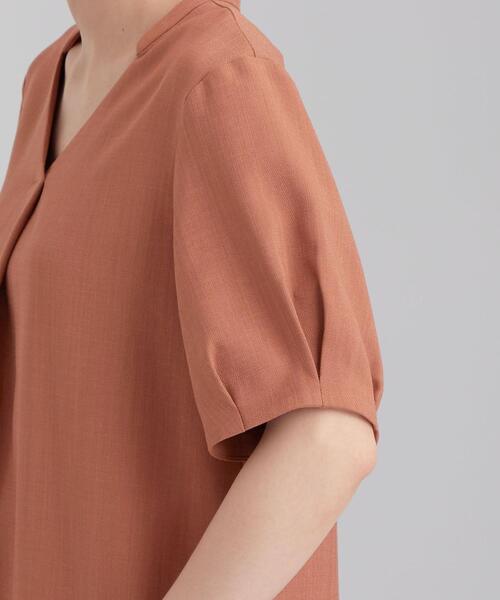 green label relaxing（グリーンレーベルリラクシング）の「CB リネンライク カレンダー ブラウス -BP ◇No13◇（シャツ/ブラウス・レディース・オレンジ/ナチュラル/ダークブラウン・FREE）」の6枚目の写真