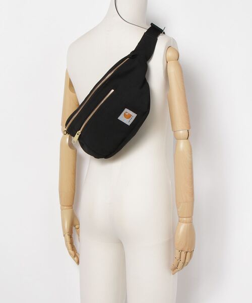 Carhartt WIP(カーハートダブリューアイピー)の「CANVAS HIP BAG(ボディバッグ/ウエストポーチ・メンズ・ブラック/ライトブラウン・ONE SIZE)」の5枚目の写真