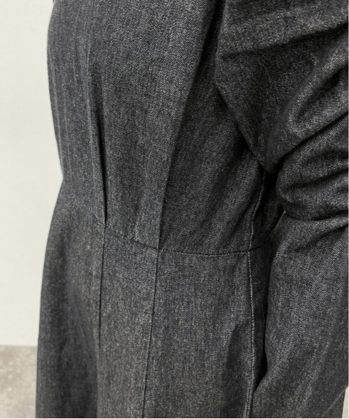 apres jour mignon（アプレジュールミニョン）の「デニムフレアワンピース【ZOZOTOWN限定アイテム】（ワンピース・レディース・ブラック/インディゴブルー・フリー/X-LARGE）」の14枚目の写真