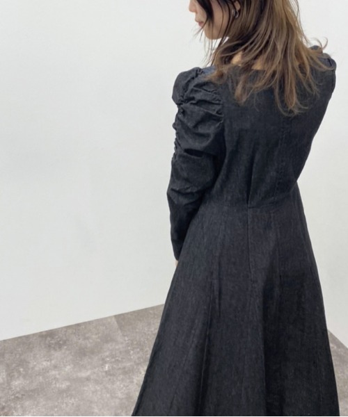 apres jour mignon（アプレジュールミニョン）の「デニムフレアワンピース【ZOZOTOWN限定アイテム】（ワンピース・レディース・ブラック/インディゴブルー・フリー/X-LARGE）」の20枚目の写真