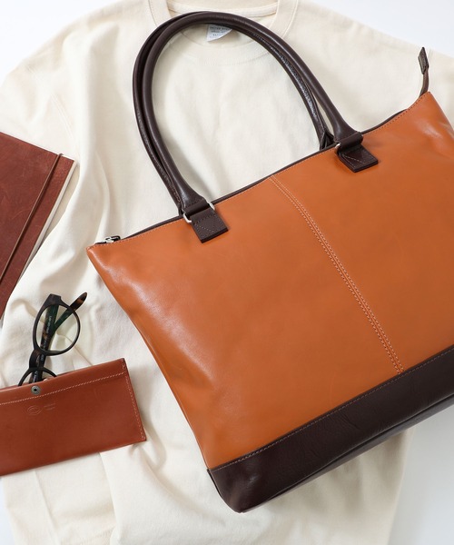 DOCHE(ドーチェ)の「【DOCHE】バングラキップヨコ型トートバッグ RIS-0825(トートバッグ・メンズ・ブラック/ネイビー/キャメル・FREE)」の3枚目の写真