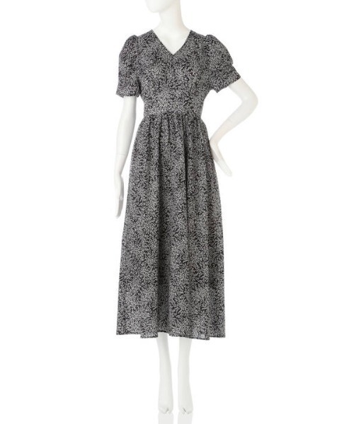 N.(N. Natural Beauty Basic)(エヌエヌナチュラルビューティーベーシック)の「【追加生産】【S Size Line】◆プリントパワーショルダーワンピース(ワンピース・レディース・ホワイト/ブラック/ブルー・SMALL/MEDIUM)」の21枚目の写真