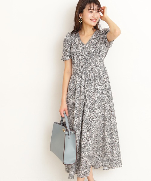 N.(N. Natural Beauty Basic)(エヌエヌナチュラルビューティーベーシック)の「【追加生産】【S Size Line】◆プリントパワーショルダーワンピース(ワンピース・レディース・ホワイト/ブラック/ブルー・SMALL/MEDIUM)」の5枚目の写真