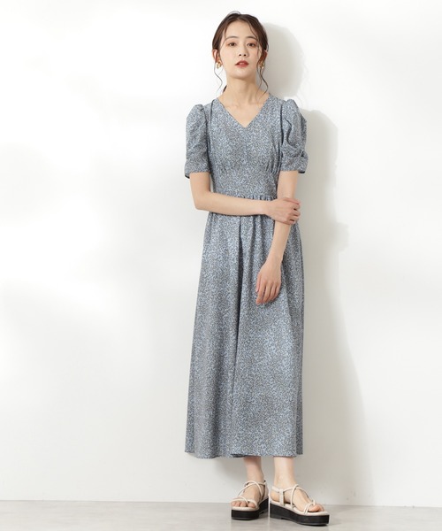 N.(N. Natural Beauty Basic)(エヌエヌナチュラルビューティーベーシック)の「【追加生産】【S Size Line】◆プリントパワーショルダーワンピース(ワンピース・レディース・ホワイト/ブラック/ブルー・SMALL/MEDIUM)」の12枚目の写真