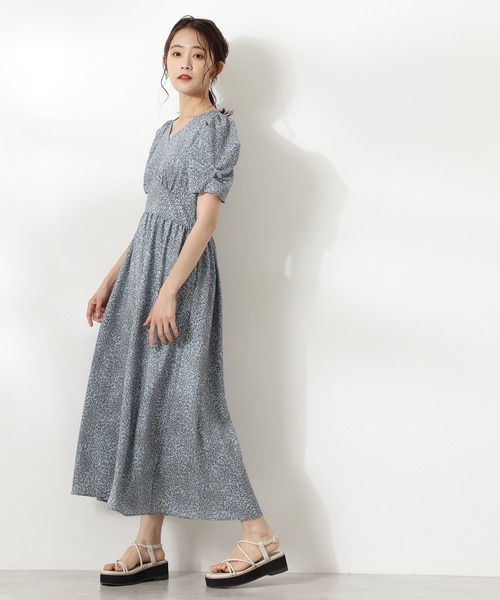 N.(N. Natural Beauty Basic)(エヌエヌナチュラルビューティーベーシック)の「【追加生産】【S Size Line】◆プリントパワーショルダーワンピース(ワンピース・レディース・ホワイト/ブラック/ブルー・SMALL/MEDIUM)」の13枚目の写真