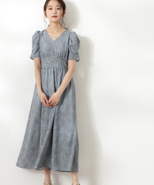 N.(N. Natural Beauty Basic)(エヌエヌナチュラルビューティーベーシック)の「【追加生産】【S Size Line】◆プリントパワーショルダーワンピース(ワンピース・レディース・ホワイト/ブラック/ブルー・SMALL/MEDIUM)」の11枚目の写真