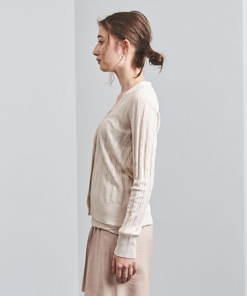 Gunn Johansson（グンヨハンソン）の「＜Gunn Johansson（グン ヨハンソン）＞リブ Vネック カーディガン◆（カーディガン/ボレロ・レディース・ネイビー/オフホワイト・38）」の12枚目の写真