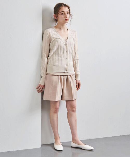 Gunn Johansson（グンヨハンソン）の「＜Gunn Johansson（グン ヨハンソン）＞リブ Vネック カーディガン◆（カーディガン/ボレロ・レディース・ネイビー/オフホワイト・38）」の5枚目の写真