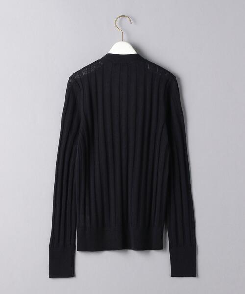 Gunn Johansson（グンヨハンソン）の「＜Gunn Johansson（グン ヨハンソン）＞リブ Vネック カーディガン◆（カーディガン/ボレロ・レディース・ネイビー/オフホワイト・38）」の14枚目の写真