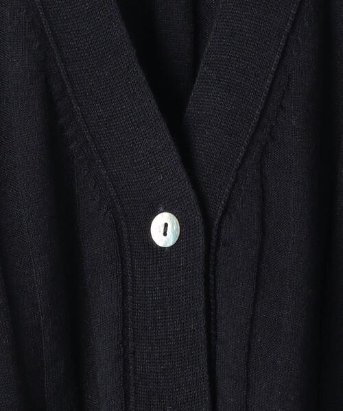 Gunn Johansson（グンヨハンソン）の「＜Gunn Johansson（グン ヨハンソン）＞リブ Vネック カーディガン◆（カーディガン/ボレロ・レディース・ネイビー/オフホワイト・38）」の8枚目の写真