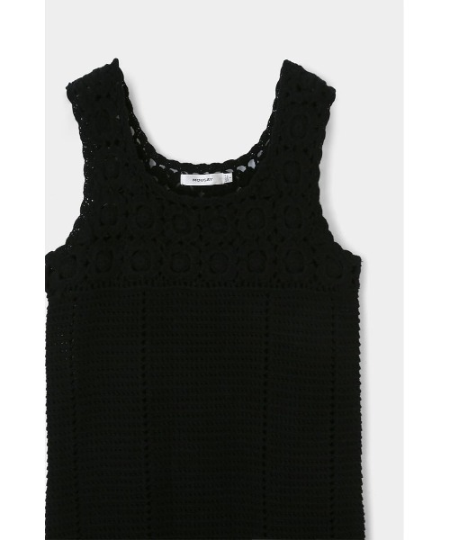 MOUSSY（マウジー）の「CROCHET SLEEVELESS ドレス（ワンピース・レディース・ブラック/アイボリー・FREE）」の10枚目の写真