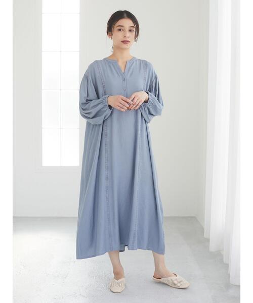 Furryrate(ファーリーレート)の「・furry rate ハシゴレース&ピンタックワンピ*(ワンピース・レディース・ブラック/ブルー/ライトグリーン/アイボリー・FREE)」の8枚目の写真