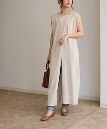 HER CLOSET | 【HERCLOSET】綿100％マルチwayスリットニットロングワンピース(ワンピース)