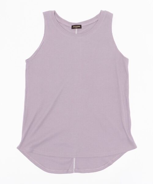 RAG MACHINE(ラグマシーン)の「【RAG MACHINE】配色レイヤードTシャツ(Tシャツ/カットソー・レディース・パープル/オフホワイト/ブラック・M/L)」の5枚目の写真