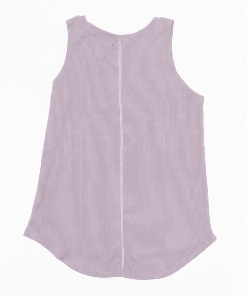 RAG MACHINE(ラグマシーン)の「【RAG MACHINE】配色レイヤードTシャツ(Tシャツ/カットソー・レディース・パープル/オフホワイト/ブラック・M/L)」の6枚目の写真